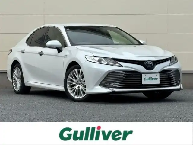 トヨタ カムリ G レザーパッケージ 茨城県 2017(平29)年 8.8万km プラチナホワイトパールマイカ 純正メモリナビ/　(AM/FM/BT)/フルセグ/バックカメラ/純正ドライブレコーダー/ビルトインETC/クルーズコントロール/パワーバックドア/クリアランスソナー/本革シート/パワーシート/ヒートシーター/プッシュスタート/カーテンエアバッグ/LEDヘッドライト/オートライト/純正フロアマット/純正アルミホイール
