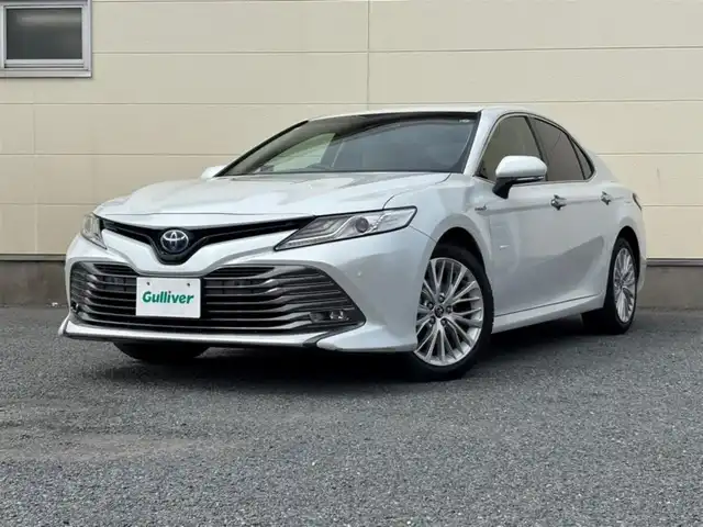トヨタ カムリ G レザーパッケージ 茨城県 2017(平29)年 8.8万km プラチナホワイトパールマイカ 純正メモリナビ/　(AM/FM/BT)/フルセグ/バックカメラ/純正ドライブレコーダー/ビルトインETC/クルーズコントロール/パワーバックドア/クリアランスソナー/本革シート/パワーシート/ヒートシーター/プッシュスタート/カーテンエアバッグ/LEDヘッドライト/オートライト/純正フロアマット/純正アルミホイール