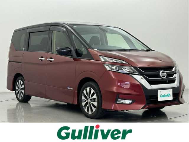 日産 セレナ ハイウェイスター G プロパイロットED 熊本県 2016(平28)年 6.1万km マルーンレッド 2トーン 純正9インチナビ(MM516D-L)/AM/FM/CD/DVD/BT/フルセグ/バックカメラ/純正フリップダウンモニター/ドライブレコーダー前方/ビルトインETC/両側パワースライドドア/ハンズフリーオートスライドドア/プロパイロット/エマージェンシーブレーキ/車線逸脱警報/車線逸脱防止支援システム/踏み間違い衝突防止アシスト/ふらつき警報/進入禁止標識検知/電動パーキングブレーキ/オートブレーキホールド/アイドリングストップ/LEDヘッドライト/フォグライト/スマートキー/プッシュスタート