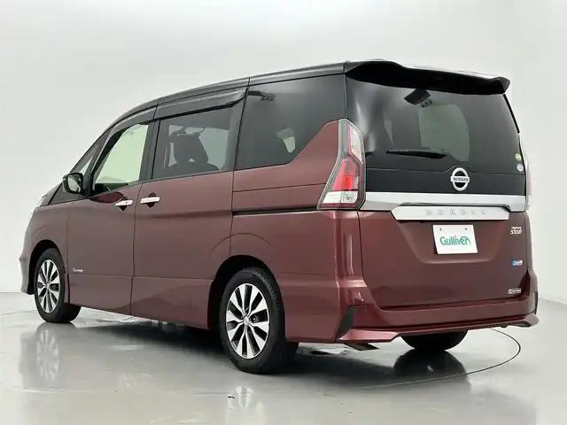 日産 セレナ ハイウェイスター G プロパイロットED 熊本県 2016(平28)年 6.1万km マルーンレッド 2トーン 純正9インチナビ(MM516D-L)/AM/FM/CD/DVD/BT/フルセグ/バックカメラ/純正フリップダウンモニター/ドライブレコーダー前方/ビルトインETC/両側パワースライドドア/ハンズフリーオートスライドドア/プロパイロット/エマージェンシーブレーキ/車線逸脱警報/車線逸脱防止支援システム/踏み間違い衝突防止アシスト/ふらつき警報/進入禁止標識検知/電動パーキングブレーキ/オートブレーキホールド/アイドリングストップ/LEDヘッドライト/フォグライト/スマートキー/プッシュスタート