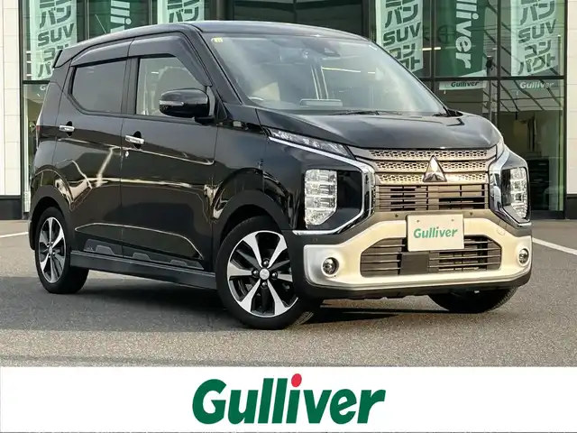 三菱 ｅＫクロス T 岡山県 2020(令2)年 3.9万km アメジストブラック ナビ　/全方位カメラ　/バックカメラ　/ワンセグＴＶ　/Bluetooth接続　/アイドリングストップ　/プッシュスタート　/ＵＳＢ入力端子　/フルフラットシート　/シートヒーター　/15インチ純正アルミホイール