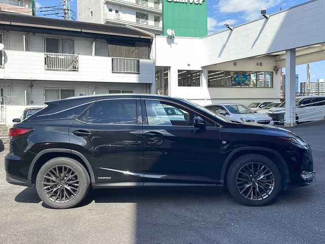 レクサス ＲＸ 450h Fスポーツ 宮崎県 2019(令1)年 3.7万km グラファイトブラックガラスフレーク 純正ナビ（BT/DTV/CD)/マークレビンソン/クルーズコントロール/電動リアゲート/サンルーフ/全方位カメラ/レザーシート/シートヒーター（D/N席）/パワーシート（D/N席）/ハンドルヒーター/純正アルミホイール/純正フロアマット/スペアキー1本/スーパーキャットLASER