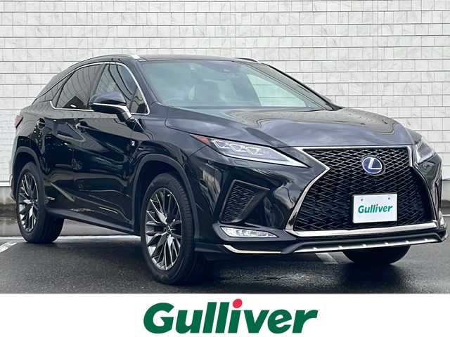 レクサス ＲＸ 450h Fスポーツ 秋田県 2019(令1)年 3.7万km グラファイトブラックガラスフレーク パノラマサンルーフ/純正ナビ（BT/DTV/CD)/マークレビンソン/クルーズコントロール/電動リアゲート/全方位カメラ/レザーシート/シートヒーター（D/N席）/パワーシート（D/N席）/ハンドルヒーター/純正アルミホイール/純正フロアマット/スペアキー1本/スーパーキャットLASER