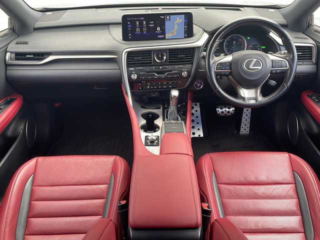 レクサス ＲＸ 450h Fスポーツ 秋田県 2019(令1)年 3.7万km グラファイトブラックガラスフレーク パノラマサンルーフ/純正ナビ（BT/DTV/CD)/マークレビンソン/クルーズコントロール/電動リアゲート/全方位カメラ/レザーシート/シートヒーター（D/N席）/パワーシート（D/N席）/ハンドルヒーター/純正アルミホイール/純正フロアマット/スペアキー1本/スーパーキャットLASER