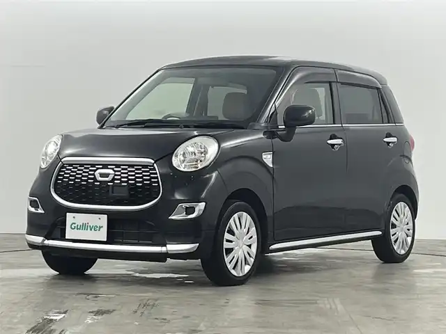 ダイハツ キャスト スタイル X 福島県 2016(平28)年 5.2万km ブラックマイカメタリック プッシュスタート　/スマートキー　/・スペアキー　/ＣＤチューナー　/【ＵＳＢ/ＡＵＸ/ＦＭ/ＡＭ】/ベンチシート　/ステアリングスイッチ　/・革巻きステアリング　/オートライト　/・ヘッドライトレベライザー　/純正フロアマット/アイドリングストップ/横滑り防止装置/保証書/・取扱説明書