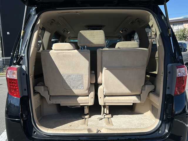 トヨタ アルファード 240G 長野県 2012(平24)年 11.5万km ブラック 禁煙車/4WD/社外ナビ（CD/DVD/フルセグTV）/バックカメラ/ビルトインETC/アルパインフリップダウンモニター/両側パワースライドドア/前席パワーシート（運転席メモリー機能付）/クルーズコントロール/ウッドコンビステアリング/ステアリングスイッチ/スマートキー/Pスタート/電動格納ミラー/純正18インチAW/純正フロアマット