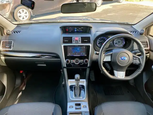 スバル レヴォーグ 1．6GT アイサイト Sスタイル 静岡県 2015(平27)年 8.1万km スティールブルーグレーM EyeSight/社外ディスプレイオーディオ(FH-9200DVD)/　AM FM CD DVD Bluetooth USB AUX/ETC/LEDオートヘッドランプ/レーダークルーズコントロール/純正18インチアルミホイール/電動パーキングブレーキ/スマートキー＆プッシュスタート/パドルシフト/アイドリングストップ/前方ドライブレコーダー/パワーシート(運転席)/4WDターボ