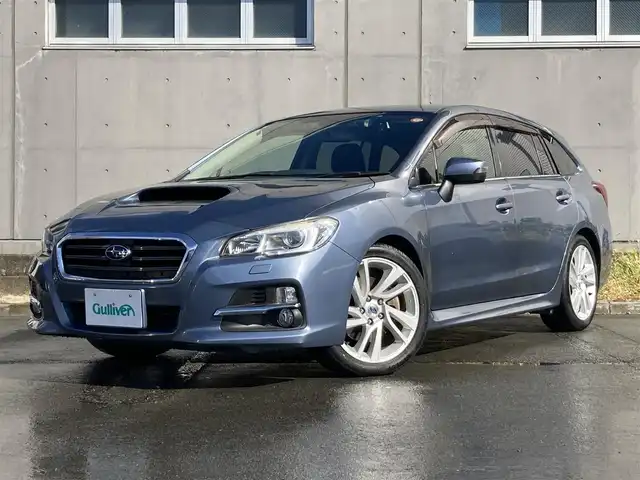 スバル レヴォーグ 1．6GT アイサイト Sスタイル 静岡県 2015(平27)年 8.1万km スティールブルーグレーM EyeSight/社外ディスプレイオーディオ(FH-9200DVD)/　AM FM CD DVD Bluetooth USB AUX/ETC/LEDオートヘッドランプ/レーダークルーズコントロール/純正18インチアルミホイール/電動パーキングブレーキ/スマートキー＆プッシュスタート/パドルシフト/アイドリングストップ/前方ドライブレコーダー/パワーシート(運転席)/4WDターボ