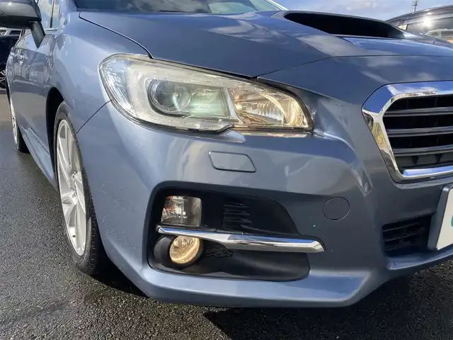 スバル レヴォーグ 1．6GT アイサイト Sスタイル 静岡県 2015(平27)年 8.1万km スティールブルーグレーM EyeSight/社外ディスプレイオーディオ(FH-9200DVD)/　AM FM CD DVD Bluetooth USB AUX/ETC/LEDオートヘッドランプ/レーダークルーズコントロール/純正18インチアルミホイール/電動パーキングブレーキ/スマートキー＆プッシュスタート/パドルシフト/アイドリングストップ/前方ドライブレコーダー/パワーシート(運転席)/4WDターボ