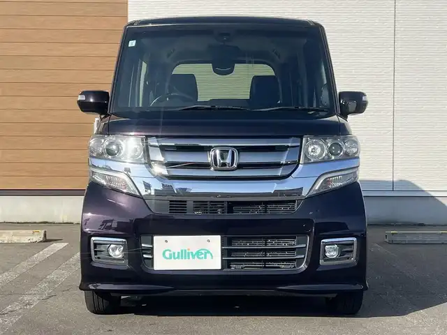 ホンダ Ｎ ＢＯＸ カスタム G SSパッケージ 秋田県 2017(平29)年 7.2万km プレミアムベルベットパープル・パール ４WD/両側パワースライドドア/衝突軽減システム/社外メモリナビ（DVD/CD/BT/AM/FM）/フルセグ（走行中視聴可能）/バックカメラ/ホンダ純正１４インチアルミ（夏タイヤ装着）/スマートキー/アイドリングストップ/プッシュスタート/ステアリングスイッチ/前席シートヒーター/ビルトインETC/純正フロアマット/社外ドアバイザー/オートライト/オートエアコン/パワーステアリング/パワーウィンドウ/横滑り防止/盗難防止装置/寒冷地仕様/電動格納ウィンカーミラー/保証書/取扱説明書/記録簿