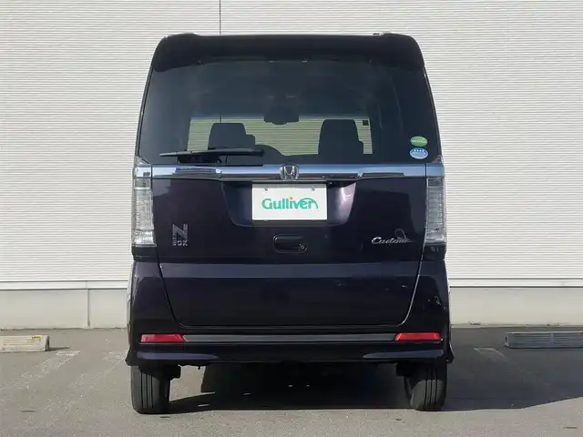 ホンダ Ｎ ＢＯＸ カスタム G SSパッケージ 秋田県 2017(平29)年 7.2万km プレミアムベルベットパープル・パール ４WD/両側パワースライドドア/衝突軽減システム/社外メモリナビ（DVD/CD/BT/AM/FM）/フルセグ（走行中視聴可能）/バックカメラ/ホンダ純正１４インチアルミ（夏タイヤ装着）/スマートキー/アイドリングストップ/プッシュスタート/ステアリングスイッチ/前席シートヒーター/ビルトインETC/純正フロアマット/社外ドアバイザー/オートライト/オートエアコン/パワーステアリング/パワーウィンドウ/横滑り防止/盗難防止装置/寒冷地仕様/電動格納ウィンカーミラー/保証書/取扱説明書/記録簿