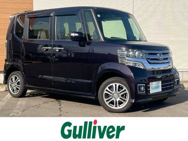 ホンダ Ｎ ＢＯＸ カスタム G SSパッケージ 秋田県 2017(平29)年 7.2万km プレミアムベルベットパープル・パール ４WD/両側パワースライドドア/衝突軽減システム/社外メモリナビ（DVD/CD/BT/AM/FM）/フルセグ（走行中視聴可能）/バックカメラ/ホンダ純正１４インチアルミ（夏タイヤ装着）/スマートキー/アイドリングストップ/プッシュスタート/ステアリングスイッチ/前席シートヒーター/ビルトインETC/純正フロアマット/社外ドアバイザー/オートライト/オートエアコン/パワーステアリング/パワーウィンドウ/横滑り防止/盗難防止装置/寒冷地仕様/電動格納ウィンカーミラー/保証書/取扱説明書/記録簿