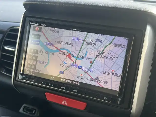 ホンダ Ｎ ＢＯＸ カスタム G SSパッケージ 秋田県 2017(平29)年 7.2万km プレミアムベルベットパープル・パール ４WD/両側パワースライドドア/衝突軽減システム/社外メモリナビ（DVD/CD/BT/AM/FM）/フルセグ（走行中視聴可能）/バックカメラ/ホンダ純正１４インチアルミ（夏タイヤ装着）/スマートキー/アイドリングストップ/プッシュスタート/ステアリングスイッチ/前席シートヒーター/ビルトインETC/純正フロアマット/社外ドアバイザー/オートライト/オートエアコン/パワーステアリング/パワーウィンドウ/横滑り防止/盗難防止装置/寒冷地仕様/電動格納ウィンカーミラー/保証書/取扱説明書/記録簿