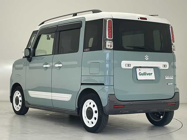 スズキ スペーシア ギア マイスタイル 沖縄県 2023(令5)年 1.6万km オフブルーメタリック/ホワイト2トーン 純正8インチナビ【CN-HZ88S】/スズキセーフティサポート/ドライブレコーダー/全方位モニター/ビルトインETC/両側パワースライドドア
