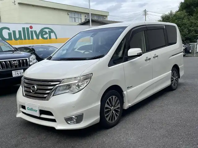 日産 セレナ HWS S HV Vセレ +SeftyⅡ 静岡県 2016(平28)年 5.6万km ブリリアントホワイトパール 社外ナビ/フルセグTV/DVD/CD/SD/MSV/BT/純正フリップダウンモニター/スマートルームミラー/全方位カメラ/両側パワースライドドア/クルーズコントロール/衝突軽減ブレーキ/レーンキープアシスト/前後コーナーセンサー/LEDヘッドライト/ビルトインETC/TVキャンセラー/前方ドライブレコーダー/純正16インチAW/取扱説明書/ナビ取扱説明書