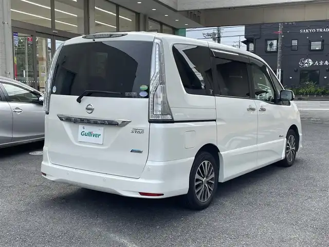 日産 セレナ HWS S HV Vセレ +SeftyⅡ 静岡県 2016(平28)年 5.6万km ブリリアントホワイトパール 社外ナビ/フルセグTV/DVD/CD/SD/MSV/BT/純正フリップダウンモニター/スマートルームミラー/全方位カメラ/両側パワースライドドア/クルーズコントロール/衝突軽減ブレーキ/レーンキープアシスト/前後コーナーセンサー/LEDヘッドライト/ビルトインETC/TVキャンセラー/前方ドライブレコーダー/純正16インチAW/取扱説明書/ナビ取扱説明書
