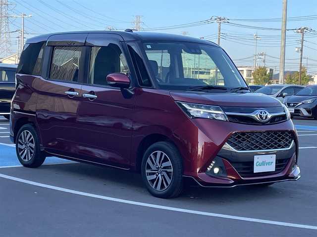 トヨタ タンク カスタムG 長崎県 2019(平31)年 2.2万km ブラックマイカメタリック/ファイアークォーツレッドメタリック 純正フルセグナビ/純正14インチアルミホイール/両側パワースライドドア/クルーズコントロール/バックカメラ/ETC/スマートアシスト/スマートキー/プッシュスタート/ドアバイザー/ウインカーミラー/フォグランプ/LEDヘッドランプ