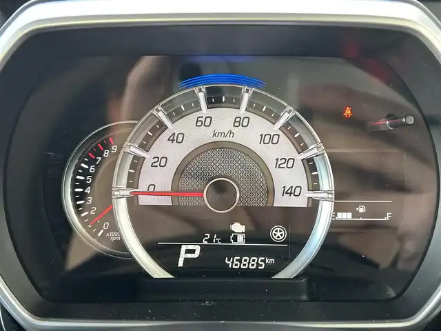 スズキ スペーシア カスタム HYBRID GS 大阪府 2021(令3)年 4.7万km ブルーイッシュブラックパール3 社外メモリナビ（MDV-D708BTW）/CD/DVD/フルセグTV/BT/iPod/USB/デュアルセンサーブレーキサポート/発進お知らせ機能/アダクティブクルーズコントロール/レーンキープアシスト/ハイビームアシスト/バックカメラ/コーナーセンサー/シートヒーター/リア席ロールサンシェード/USB充電ポート/オートライト/フロントフォグ/ETC/前後ドライブレコーダー/スペアキー