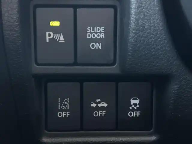 スズキ スペーシア カスタム HYBRID GS 大阪府 2021(令3)年 4.7万km ブルーイッシュブラックパール3 社外メモリナビ（MDV-D708BTW）/CD/DVD/フルセグTV/BT/iPod/USB/デュアルセンサーブレーキサポート/発進お知らせ機能/アダクティブクルーズコントロール/レーンキープアシスト/ハイビームアシスト/バックカメラ/コーナーセンサー/シートヒーター/リア席ロールサンシェード/USB充電ポート/オートライト/フロントフォグ/ETC/前後ドライブレコーダー/スペアキー