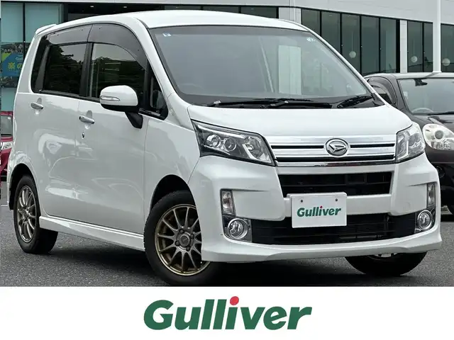 ダイハツ ムーヴ カスタム X SA 島根県 2013(平25)年 6.1万km パールホワイトⅢ 4WD/スマートアシスト/社外メモリナビ /CD/ワンセグTV/LEDオートライト/スマートキー/プッシュスタート/フロアマット/純正AW付きサマータイヤ積込