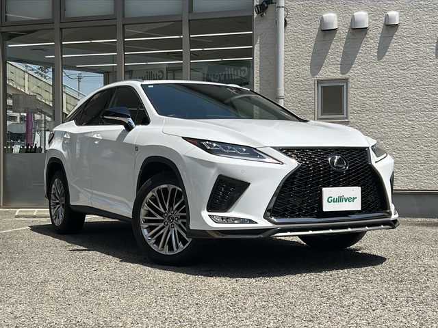 レクサス ＲＸ 300 Fスポーツ 兵庫県 2021(令3)年 1.5万km ホワイトノーヴァガラスフレーク ワンオーナー/純正メーカーナビ/　Bluetooth・USB・DVD・CD・AUX・SD/フルセグTV/AppleCarPlay/androidAuto/サンルーフ/プッシュスタート/バックカメラ/サイドカメラ/前後ドライブレコーダー/前後コーナーセンサー/ヘッドアップディスプレイ/パワーバックドア/アダプティブクルーズコントロール/衝突被害軽減システム/アンチロック・ブレーキ・システム/レーンキープアシスト/横滑り防止装置/盗難防止装置/オートライト/オートマチックハイビーム/アイドリングストップ/パーキングアシスト/パワーシートD席・N席/シートメモリー/シートヒーター全席/エアシートD席・N席/ステアリングヒーター/カーテンエアバック/スマートキー/スペアキー×１/取扱説明書/保証書