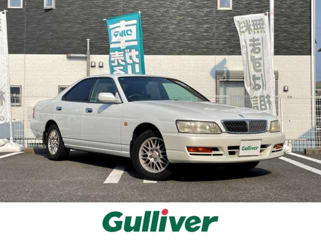 日産 ローレル メダリスト 三重県 1997(平9)年 18.1万km ホワイトパール 登録時180975km/純正オーディオ/AM/FM/ETC/オートライト/純正アルミ