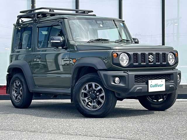 スズキ ジムニー シエラ JC 山形県 2022(令4)年 3.9万km ジャングルグリーン ４WD/デュアルセンサーブレーキサポート/社外SDナビ/（AM/FM/TV/CD/DVD/BT）/純正AW/背面タイヤあり/ETC/ルーフキャリア/バックカメラ/純正ドライブレコーダー前後/社外フロアマット/シートヒーター/レーンキープアシスト/オートライト/フォグランプ/電動格納ミラー/スタッドレスタイヤ車載