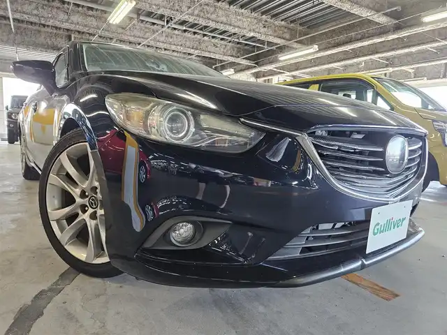 マツダ アテンザ セダン 25S Lパッケージ 兵庫県 2014(平26)年 8.7万km ディープクリスタルブルーマイカ 〇社外ナビ/〇フルセグTV/〇バックカメラ/〇ETC/〇レーダークルーズコントロール/〇リアビークルモニタリングシステム/〇SRSエアバッグ/〇スマートブレーキサポート/〇左右独立温度調整オートエアコン/〇革巻きステアリングホイール/〇パドルシフト/〇白本革シート/〇シートヒーター/パワーシート/〇純正19インチアルミホイール/〇アドバンストキーレスエントリーシステム/〇禁煙車