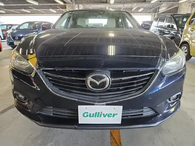 マツダ アテンザ セダン 25S Lパッケージ 兵庫県 2014(平26)年 8.7万km ディープクリスタルブルーマイカ 〇社外ナビ/〇フルセグTV/〇バックカメラ/〇ETC/〇レーダークルーズコントロール/〇リアビークルモニタリングシステム/〇SRSエアバッグ/〇スマートブレーキサポート/〇左右独立温度調整オートエアコン/〇革巻きステアリングホイール/〇パドルシフト/〇白本革シート/〇シートヒーター/パワーシート/〇純正19インチアルミホイール/〇アドバンストキーレスエントリーシステム/〇禁煙車