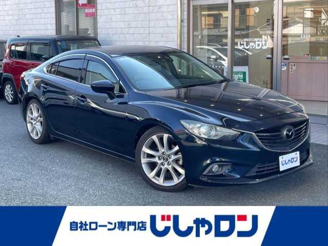 マツダ アテンザ セダン 25S Lパッケージ 愛知県 2014(平26)年 8.7万km ディープクリスタルブルーマイカ (株)IDOMが運営する【じしゃロン豊川店】の自社ローン対象車両になります。こちらは現金ご利用時の価格です。自社ローンご希望の方は別途その旨お申付け下さい。/ 純正メモリナビ/　〇 フルセグTV/　〇 BT対応/ バックカメラ/ ETC/ ステアリングスイッチ/ クルーズコントロール/ パドルシフト/ レザーシート/ 前席シートヒーター/ D席パワーシート/ ドアバイザー/ ウインカーミラー/ 純正フロアマット