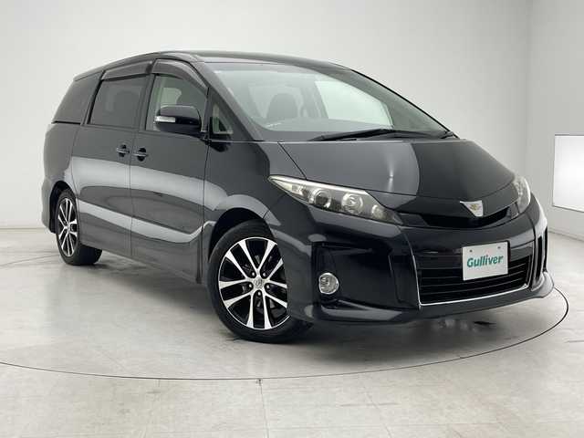 トヨタ エスティマ アエラス 千葉県 2012(平24)年 7.6万km 黒 純正ディーラーオプションHDDナビ/フルセグTV/Bluetooth/CD/DVD/バックカメラ/純正フリップダウンモニター/純正ビルトインETC/ISOFIX/両側パワースライドドア/クルーズコントロール/HIDヘッドライト