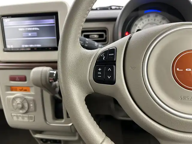 スズキ ラパン S セレクション 千葉県 2018(平30)年 3.4万km リフレクティブオレンジM/ホワイト2トーン 純正SDナビ/（CD/DVD/bluetooth/フルセグ）/バックカメラ/全方位カメラ/ウッド調パネル/アイドリングストップ/衝突軽減ブレーキ/前席シートヒーター/スマートキー/プッシュスタート/オートライト/オートエアコン/ステアリングスイッチ/純正フロアマット/純正ドアバイザー