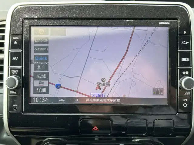 日産 セレナ ハイウェイスター 佐賀県 2016(平28)年 4.8万km マルーンレッド 2トーン エマージェンシーブレーキ　/ＬＤＷ　/クルーズコントロール　/純正９型ナビ　/・バックカメラ　/・フルセグTV/BT/CD/DVD/後席モニター/ＥＴＣ　　/パワースライドドア　/純正１６インチＡＷ　/プッシュスタート　/スペアキー×１/取扱説明書/保証書