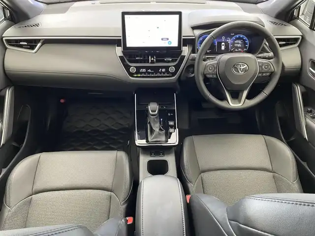 トヨタ カローラ クロス ハイブリッド Z 滋賀県 2025(令7)年 0.1千km ブラックマイカ 純正10.5インチナビ/Bluetooth/フルセグTV/USB/ミラーリング/全方位カメラ/ハーフレザーシート/パノラマガラスルーフ/パワーバックドア/パワーシート/シートヒーター/エアーシート/ステアリングリモコン/ETC2.0/前後ドライブレコーダー