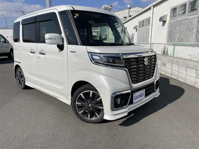 スズキ スペーシア カスタム HYBRID XS 大阪府 2018(平30)年 7.7万km ピュアホワイトP ”(株)IDOMが運営する【じしゃロン堺店】の自社ローン専用車両になります。/こちらは現金またはオートローンご利用時の価格です。自社ローンご希望の方は別途その旨お申付け下さい”