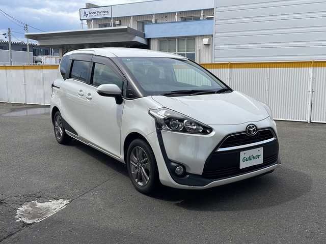 トヨタ シエンタ G 宮城県 2017(平29)年 4.4万km ホワイトパールクリスタルシャイン 社外メモリーナビ/フルセグTV/両側パワースライドドア/バックカメラ/スマートキー/オートライト/フォグランプ/革巻きステアリング/保証書/取扱説明書