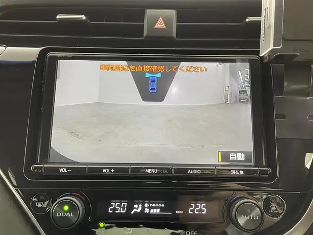 トヨタ カムリ G 千葉県 2018(平30)年 5.8万km アティチュードブラックマイカ 禁煙　純正９型ナビ　フロントカメラ　バックカメラ　ＥＴＣ　３６０°ドライブレコーダー　追従走行　ＭＴモード付ＡＴ　フルセグＴＶ　Ｂｌｕｅｔｏｏｔｈ　電動リアゲート　ＬＥＤヘッドライト　Ｄ席パワーシート