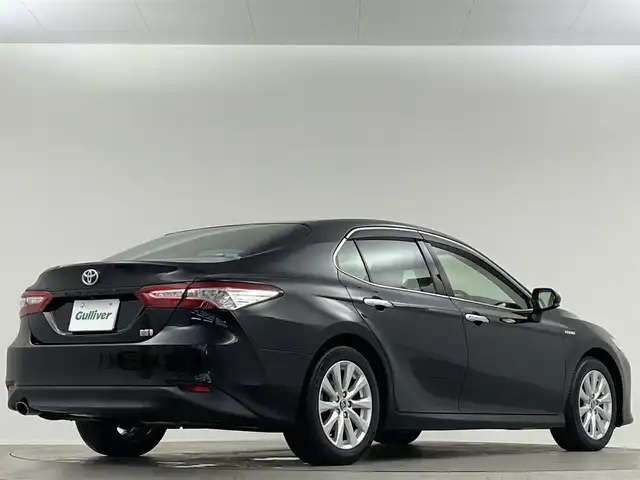 トヨタ カムリ G 千葉県 2018(平30)年 5.8万km アティチュードブラックマイカ 禁煙　純正９型ナビ　フロントカメラ　バックカメラ　ＥＴＣ　３６０°ドライブレコーダー　追従走行　ＭＴモード付ＡＴ　フルセグＴＶ　Ｂｌｕｅｔｏｏｔｈ　電動リアゲート　ＬＥＤヘッドライト　Ｄ席パワーシート