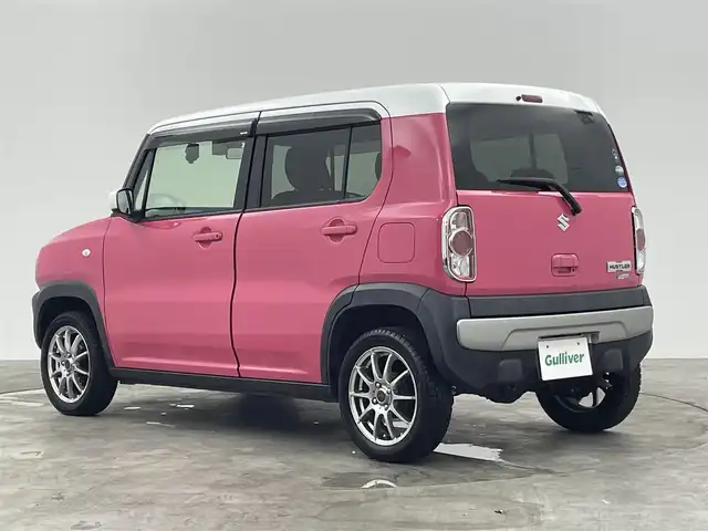 スズキ ハスラー G 群馬県 2016(平28)年 6.6万km キャンディピンクメタリック/ホワイト2トーンルーフ 衝突軽減　社外７型ナビ　４ＷＤ　ダウンヒルアシスト　アイドリングストップ　ドライブレコーダー　前席シートヒーター　社外１５インチアルミホイール　ＥＴＣ　ＡＢＳ　横滑り防止装置　プッシュスタート　禁煙車