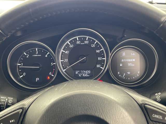 マツダ ＣＸ－５ XD プロアクティブ 兵庫県 2014(平26)年 7.3万km ソウルレッドプレミアムメタリック ・セーフティクルーズパッケージ/・スマートブレーキサポート/・マツダレーダークルーズコントロール/・スマートシティブレーキサポート/・ＡＴ誤発進抑制制御/・リアパーキングセンサー/・フロントフォグランプ/・ドライバーアテンションアラート/・純正ナビ/CD/DVD/TV/USB/Bluetooth/AUX/・バックカメラ/・サイドカメラ/・ブラインドスポットモニタリング/・レーンキープアシストシステム/・ＬＥＤヘッドライト/・アダプティブＬＥＤヘッドライト/・オートライト/・社外17インチアルミホイール/・社外フロアマット