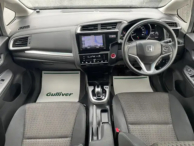 ホンダ フィット ハイブリット F 山形県 2017(平29)年 7.8万km ルナシルバーM 4WD/ホンダセンシング/メモリナビ/　　【CD USB AUX】/レーダークルーズコントロール/ワイパーデアイサー/電動格納ウィンカーミラー/スマートキー/ETC