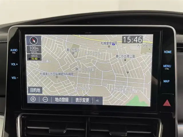 トヨタ エスティマ ハイブリッド アエラス プレミアム 道央・札幌 2018(平30)年 3.7万km ホワイトパールクリスタルシャイン ・4WD/・寒冷地仕様/・純正ナビ/　BT/SD/CD/DVD/USB/HDMI/フルセグ/・バックカメラ/・純正ビルトインETC/・前方ドライブレコーダー/・フリップダウンモニター/・クルーズコントロール/・衝突軽減ブレーキ/・レーンキープアシスト/・横滑り防止/・先行車発進アラーム/・MODELLISTAエアロ/　フロント/サイド/リア/・両側パワースライドドア/・D席パワーシート/・LEDヘッドライト/・オートライト/・オートマチックハイビーム/・社外スタッドレスAW積込（215/60/R17）/・純正フロアマット/・プッシュスタート/・スマートキー×2