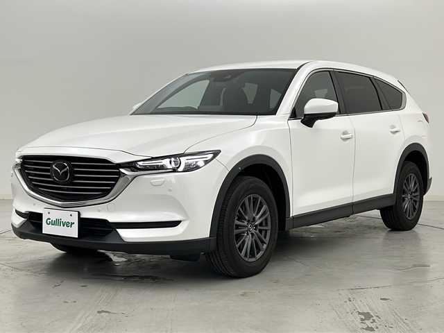マツダ ＣＸ－８ XD スマートエディション 宮城県 2021(令3)年 3.7万km スノーフレイクホワイトパールマイカ i-ACTIVSENSE/・トラクションコントロールシステム/・アイ・ストップ/・クルージング＆トラフィック・サポート/・マツダ・レーダー・クルーズ・コントロール/・レーンキープ・アシスト・システム/ブラインドスポットモニター/ヘッドアップディスプレイ/クリアランスソナー/360°ビューモニター/マツダコネクトナビ/（地図SDカード無し）/・BT.USB.スマホ連携/・フルセグTV/ETC/ドライブレコーダー（FR）/プッシュスタート/スマートキー×2/電動パーキングブレーキ/LEDヘッドライト/ステアリングスイッチ/純正フロアマット/純正17インチAW/3列シート/ワイヤレス充電器
