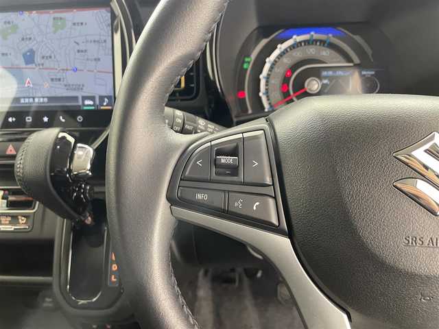 スズキ ハスラー HYBRID X 滋賀県 2024(令6)年 0.5万km デニムブルー ガンメタリック 2トーン 純正9型ナビ/（BT/CD/DVD/USB/AppleCarPlay/AndroidAuto/フルセグ）/全方位カメラ/シートヒーター/衝突被害軽減ブレーキ/レーダークルーズコントロール/レーンキープアシスト/アイドリングストップ/横滑り防止装置/ステアリングスイッチ/クリアランスソナー/オートライト/LEDヘッドライト