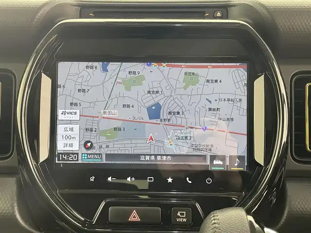 スズキ ハスラー HYBRID X 滋賀県 2024(令6)年 0.5万km デニムブルー ガンメタリック 2トーン 純正9型ナビ/（BT/CD/DVD/USB/AppleCarPlay/AndroidAuto/フルセグ）/全方位カメラ/シートヒーター/衝突被害軽減ブレーキ/レーダークルーズコントロール/レーンキープアシスト/アイドリングストップ/横滑り防止装置/ステアリングスイッチ/クリアランスソナー/オートライト/LEDヘッドライト