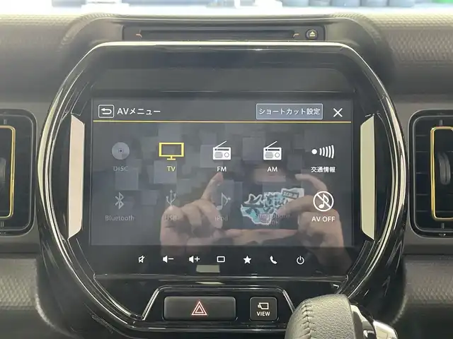 スズキ ハスラー HYBRID X 滋賀県 2024(令6)年 0.5万km デニムブルー ガンメタリック 2トーン 純正9型ナビ/（BT/CD/DVD/USB/AppleCarPlay/AndroidAuto/フルセグ）/全方位カメラ/シートヒーター/衝突被害軽減ブレーキ/レーダークルーズコントロール/レーンキープアシスト/アイドリングストップ/横滑り防止装置/ステアリングスイッチ/クリアランスソナー/オートライト/LEDヘッドライト