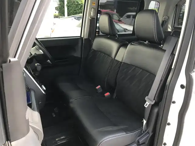 ダイハツ タント カスタム RS トップED SA Ⅲ 栃木県 2017(平29)年 9.8万km パールホワイトⅢ 純正メモリナビ/（CD/DVD/SD/USB/BT/フルセグTV）/スマートキー/プッシュスタート/スマートアシスト３/バックカメラ/運転席シートヒーター/ハーフレザーシート/両側パワースライドドア/前方ドライブレコーダー/電動核のミラー/ステアリングスイッチ/レザーステアリング