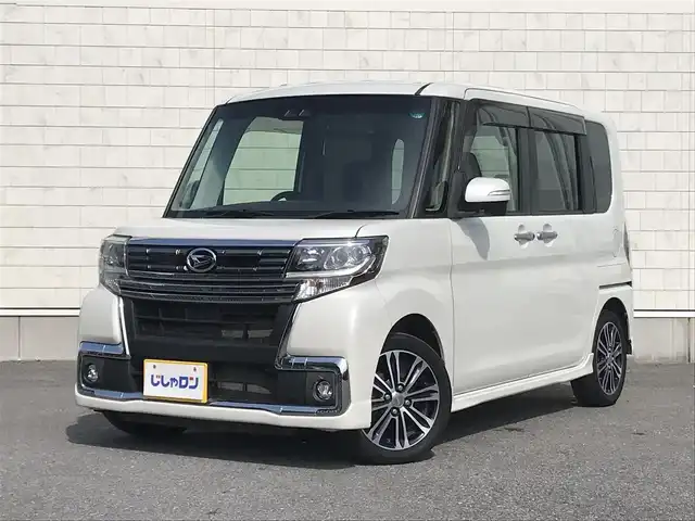ダイハツ タント カスタム RS トップED SA Ⅲ 栃木県 2017(平29)年 9.8万km パールホワイトⅢ 純正メモリナビ/（CD/DVD/SD/USB/BT/フルセグTV）/スマートキー/プッシュスタート/スマートアシスト３/バックカメラ/運転席シートヒーター/ハーフレザーシート/両側パワースライドドア/前方ドライブレコーダー/電動核のミラー/ステアリングスイッチ/レザーステアリング