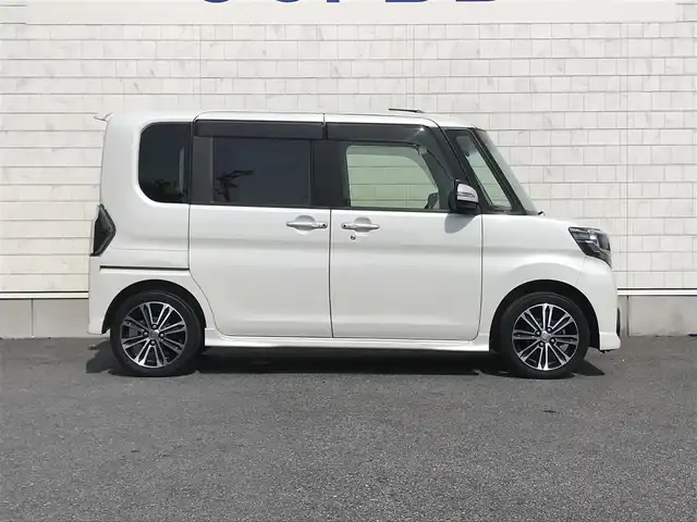 ダイハツ タント カスタム RS トップED SA Ⅲ 栃木県 2017(平29)年 9.8万km パールホワイトⅢ 純正メモリナビ/（CD/DVD/SD/USB/BT/フルセグTV）/スマートキー/プッシュスタート/スマートアシスト３/バックカメラ/運転席シートヒーター/ハーフレザーシート/両側パワースライドドア/前方ドライブレコーダー/電動核のミラー/ステアリングスイッチ/レザーステアリング