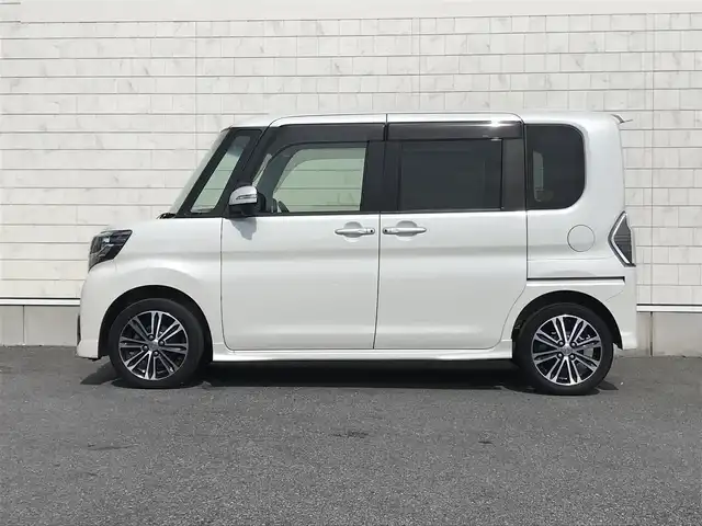 ダイハツ タント カスタム RS トップED SA Ⅲ 栃木県 2017(平29)年 9.8万km パールホワイトⅢ 純正メモリナビ/（CD/DVD/SD/USB/BT/フルセグTV）/スマートキー/プッシュスタート/スマートアシスト３/バックカメラ/運転席シートヒーター/ハーフレザーシート/両側パワースライドドア/前方ドライブレコーダー/電動核のミラー/ステアリングスイッチ/レザーステアリング